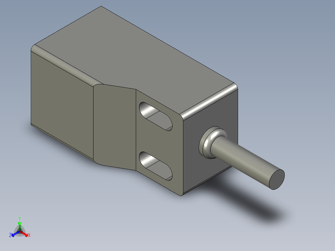 方形接近开关SN04-N正等轴测图