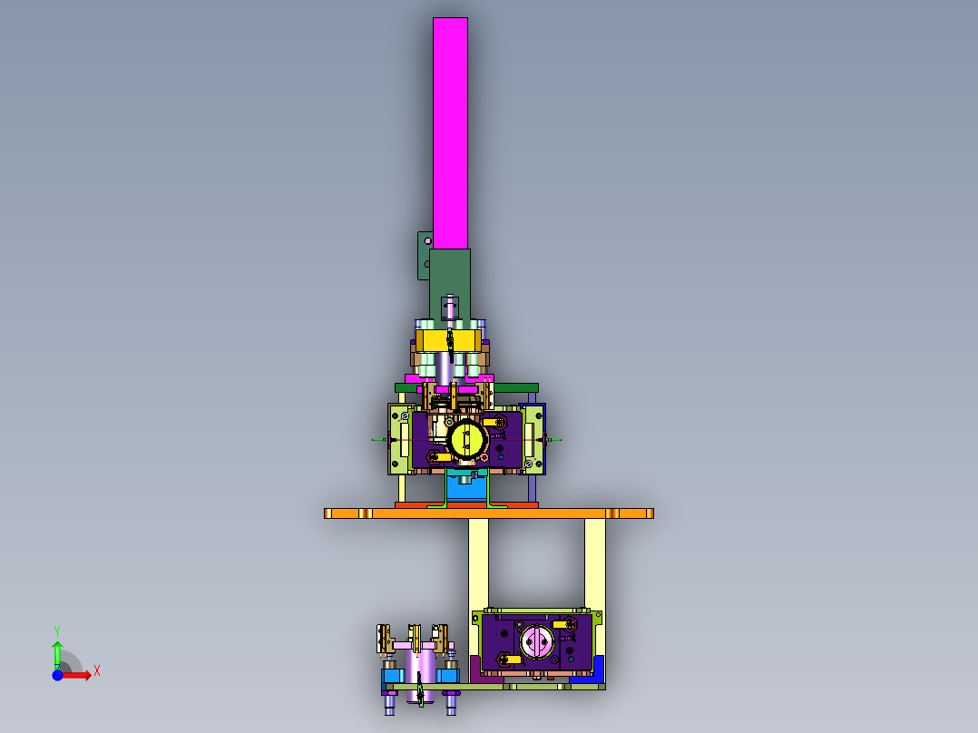 摩托车机油泵组装线前视图