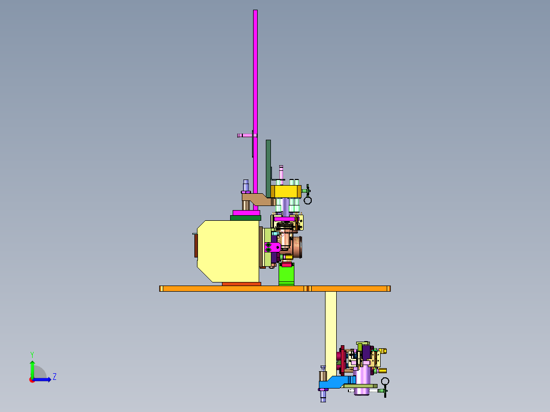 摩托车机油泵组装线左视图