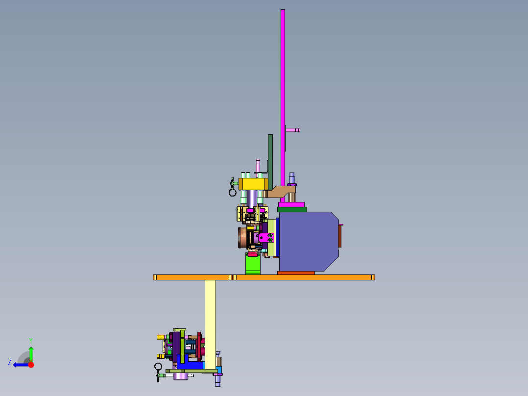 摩托车机油泵组装线右视图