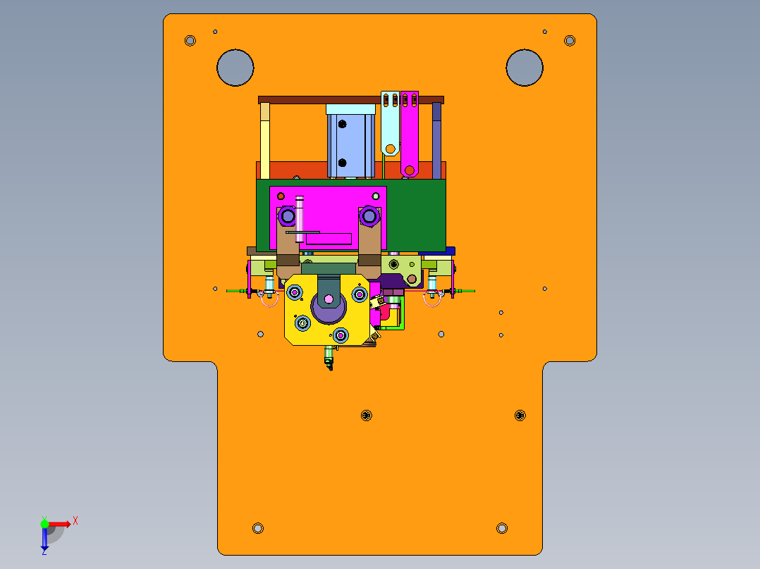 摩托车机油泵组装线俯视图