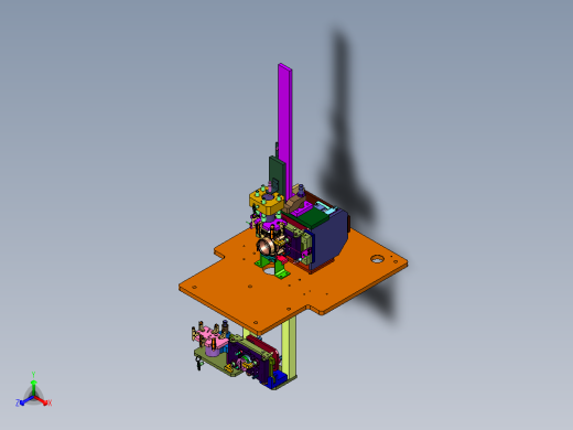 摩托车机油泵组装线正等轴测缩略图