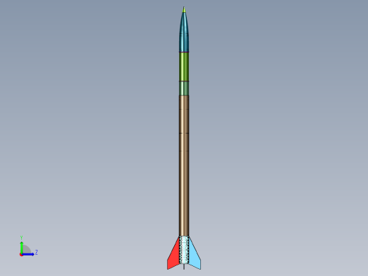 小型单组火箭集成左视缩略图