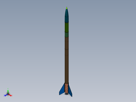 小型单组火箭集成正等轴测缩略图