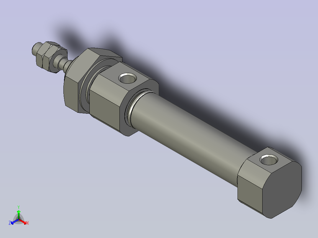 笔形气缸MI10x20U亚德客主视图