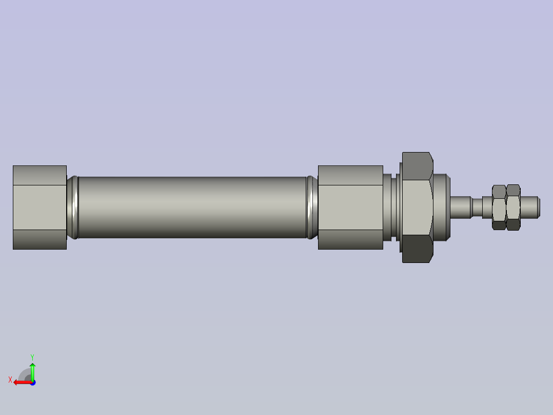 笔形气缸MI10x20U亚德客后视图