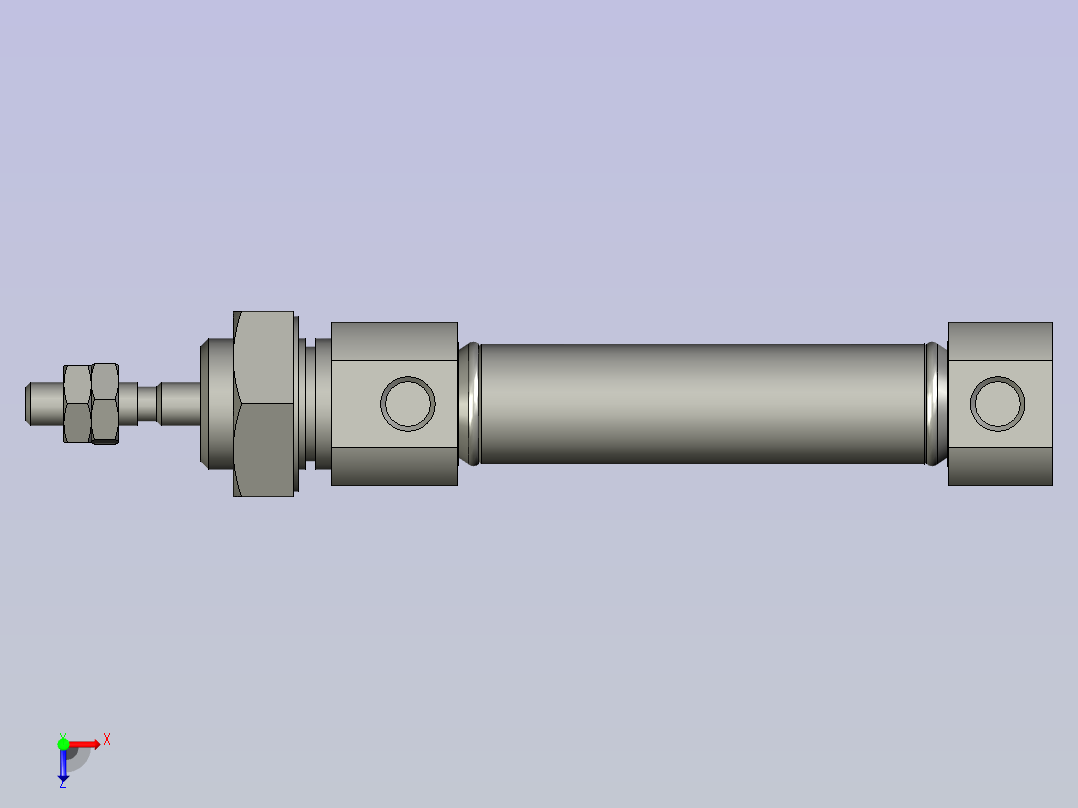 笔形气缸MI10x20U亚德客俯视图
