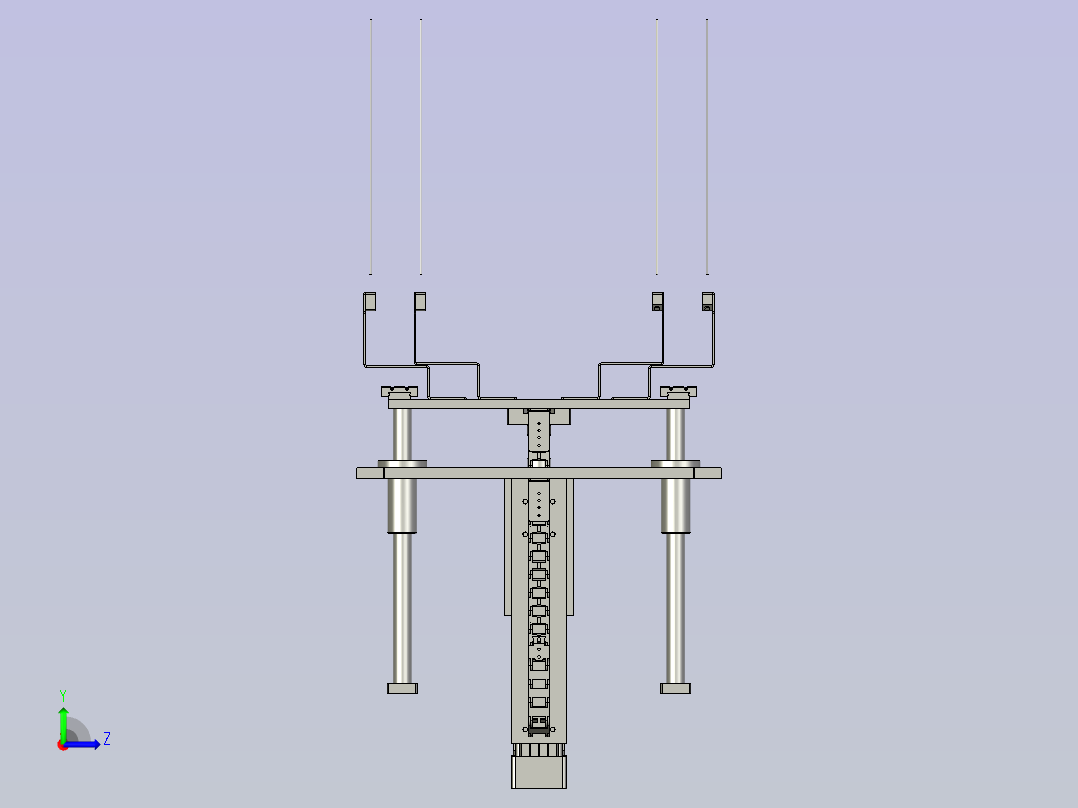料框顶升机构左视图