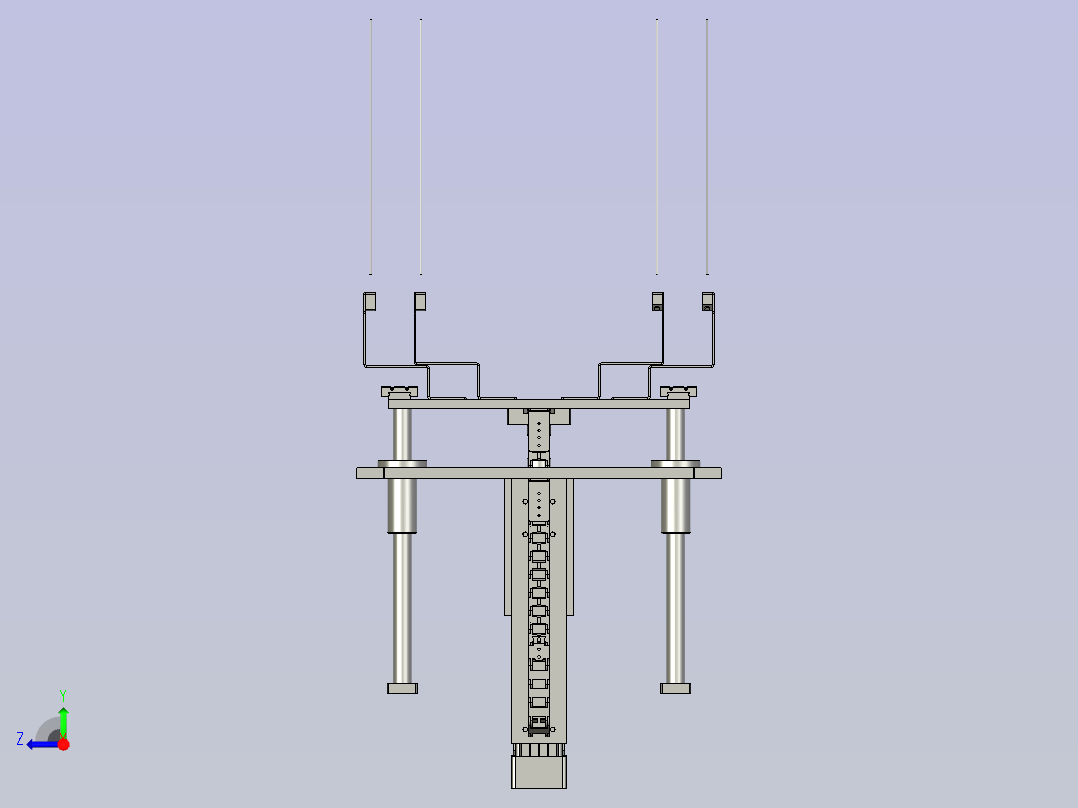 料框顶升机构右视图