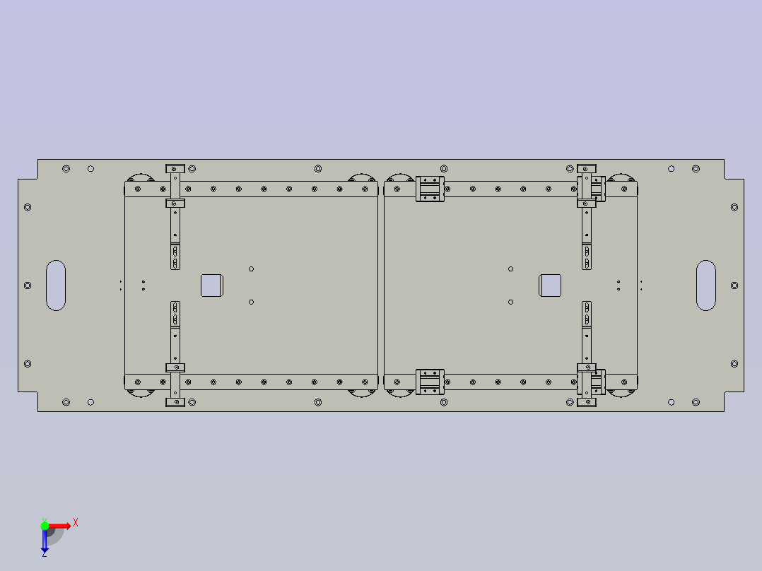 料框顶升机构俯视图