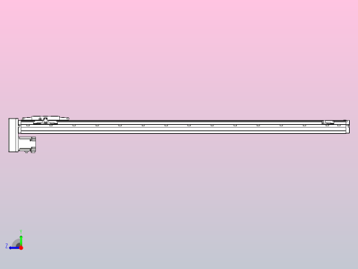 滚珠丝杠直线轴内置导轨TPA-GCR-120-1610C-L1200-MP-M40-N3右视缩略图