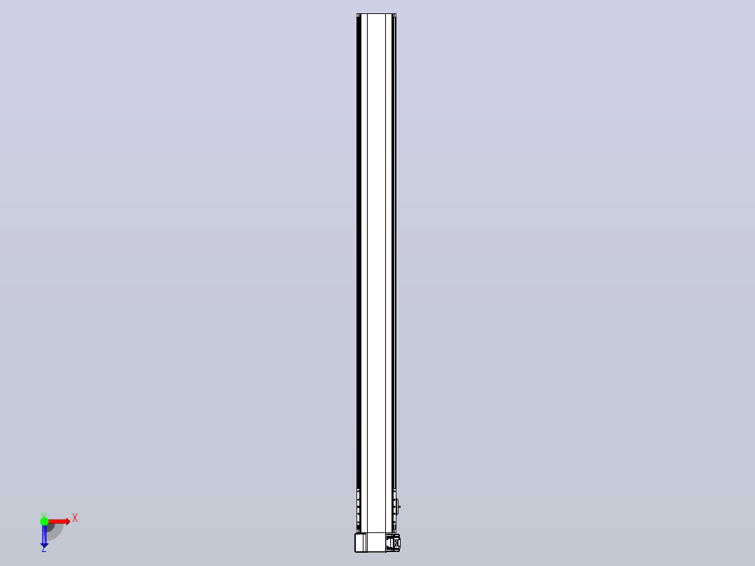 皮带直线轴半封闭可选导轨TPA-HNB-140D-120-L1600-LP-Y-P40-N3俯视图