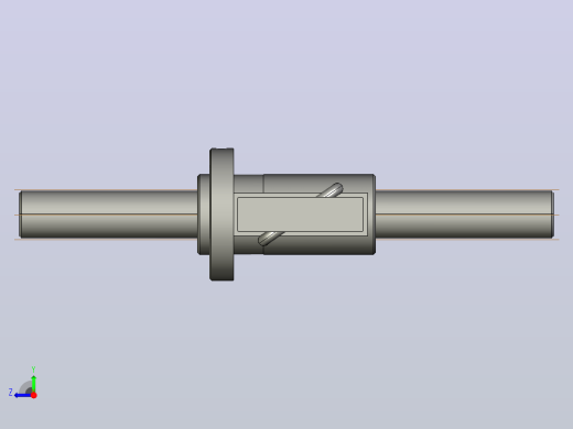 CTF2525-1.5滚珠丝杆3D模型右视缩略图