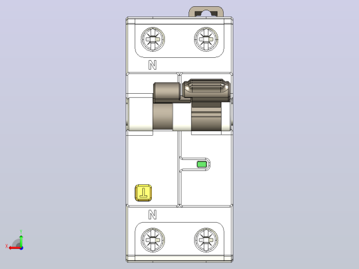 NB5L-40Y 1P&amp;N剩余电流动作断路器三维模型202307后视缩略图