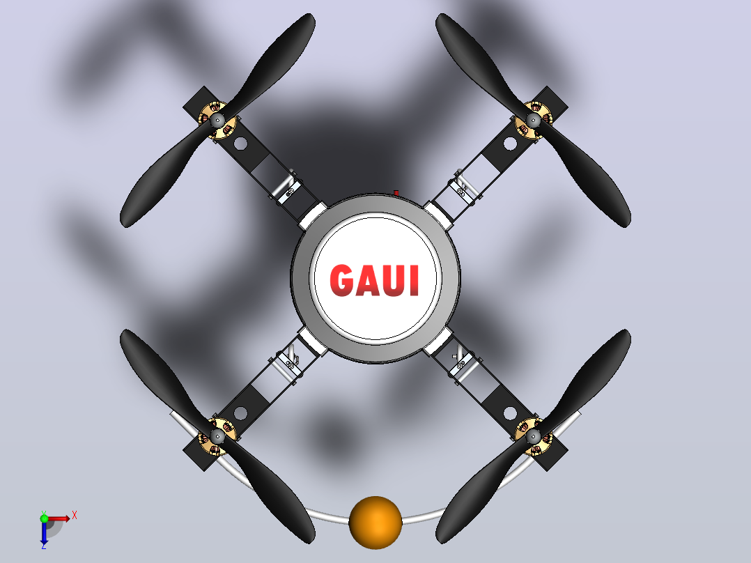 Gaui四角直升机俯视图