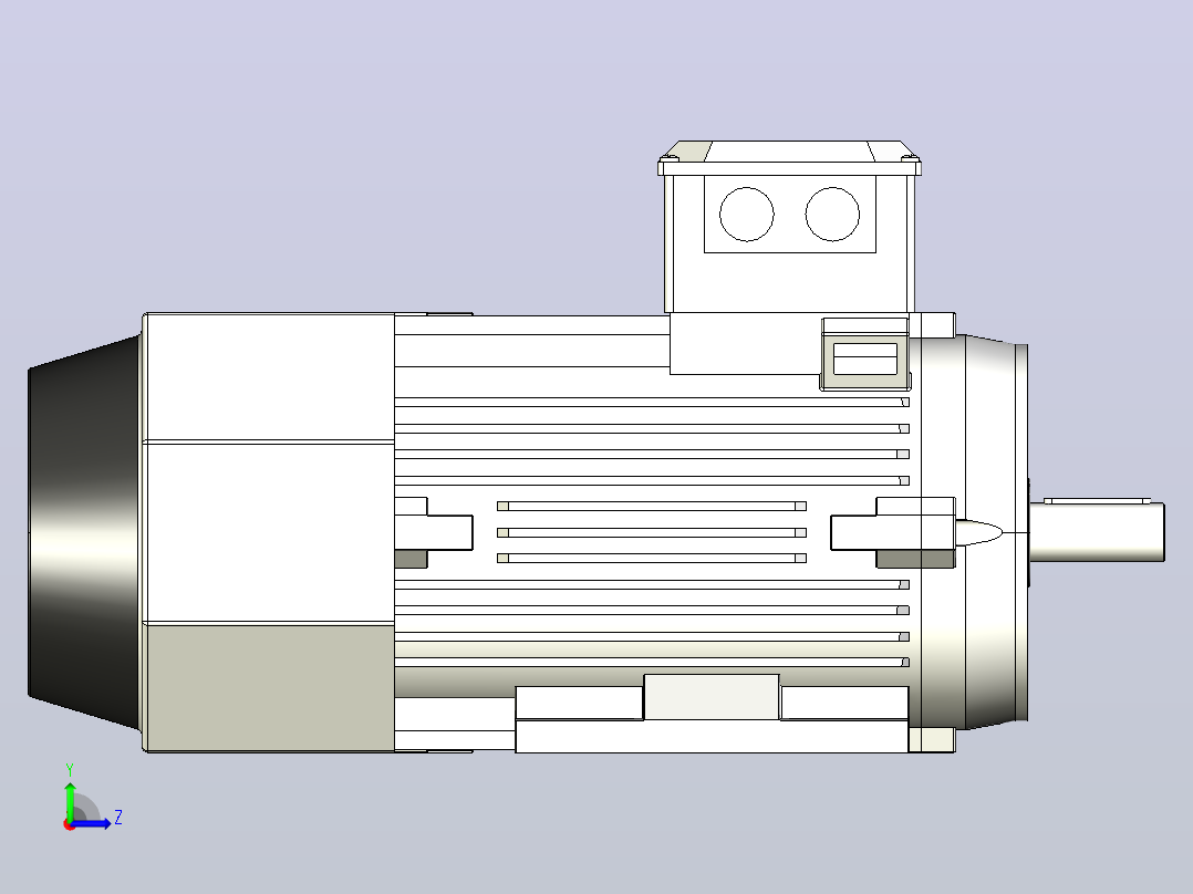 IM B3 H80-180(YE2、YE3)通用电机[YE2-180L-4-B3]左视图