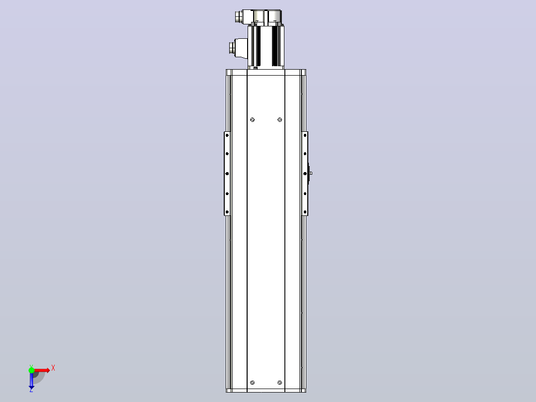 日规模组半封闭丝杆TPA-HNR-220D-3210C-L400-M-C-P1K-N3俯视图