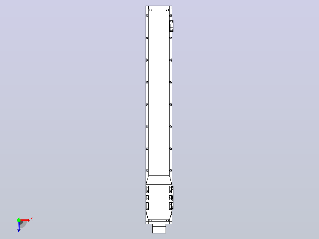 滚珠丝杠直线轴内置导轨TPA-GCR-120-1610C-L750-MP-M40-N3俯视图
