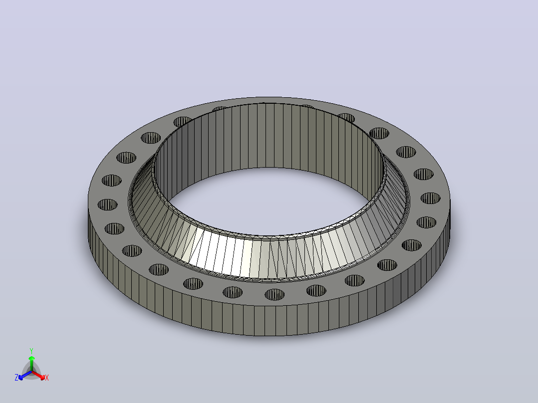 ASME B 16.5 RFWN法兰# 600 NPS 15至NPS 600正等轴测图