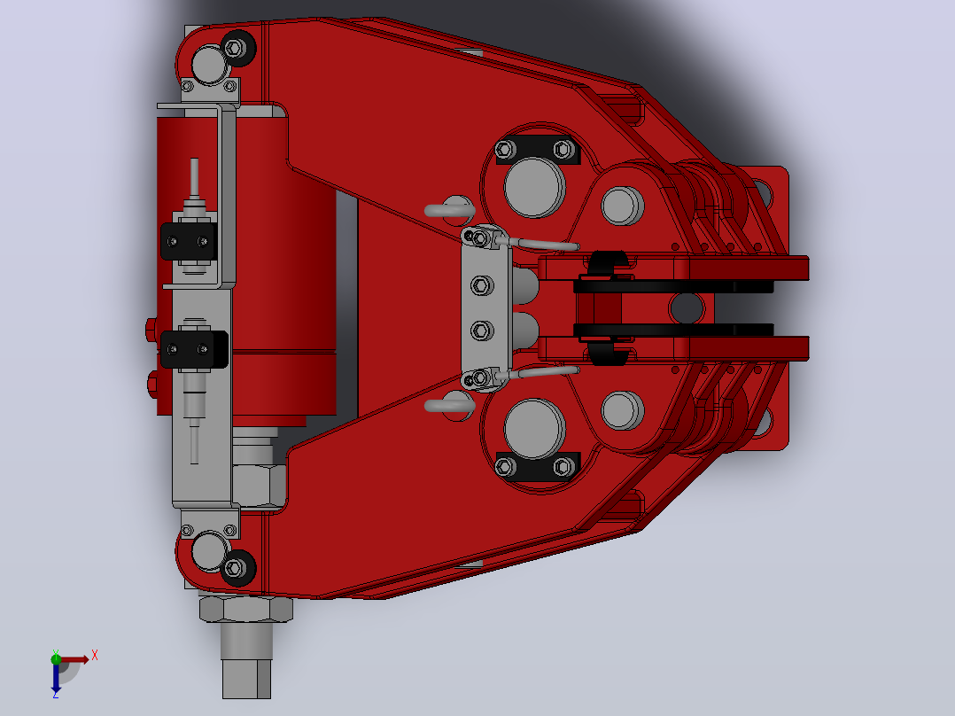 SBD-A安全制动器_SBD160-A-1000×25ⅡRL.WL.CL俯视图