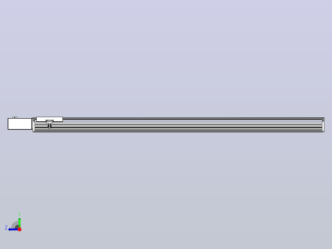 皮带直线轴半封闭可选导轨TPA-HNB-202D-140-L1900-MR-Y-P75-N3右视图