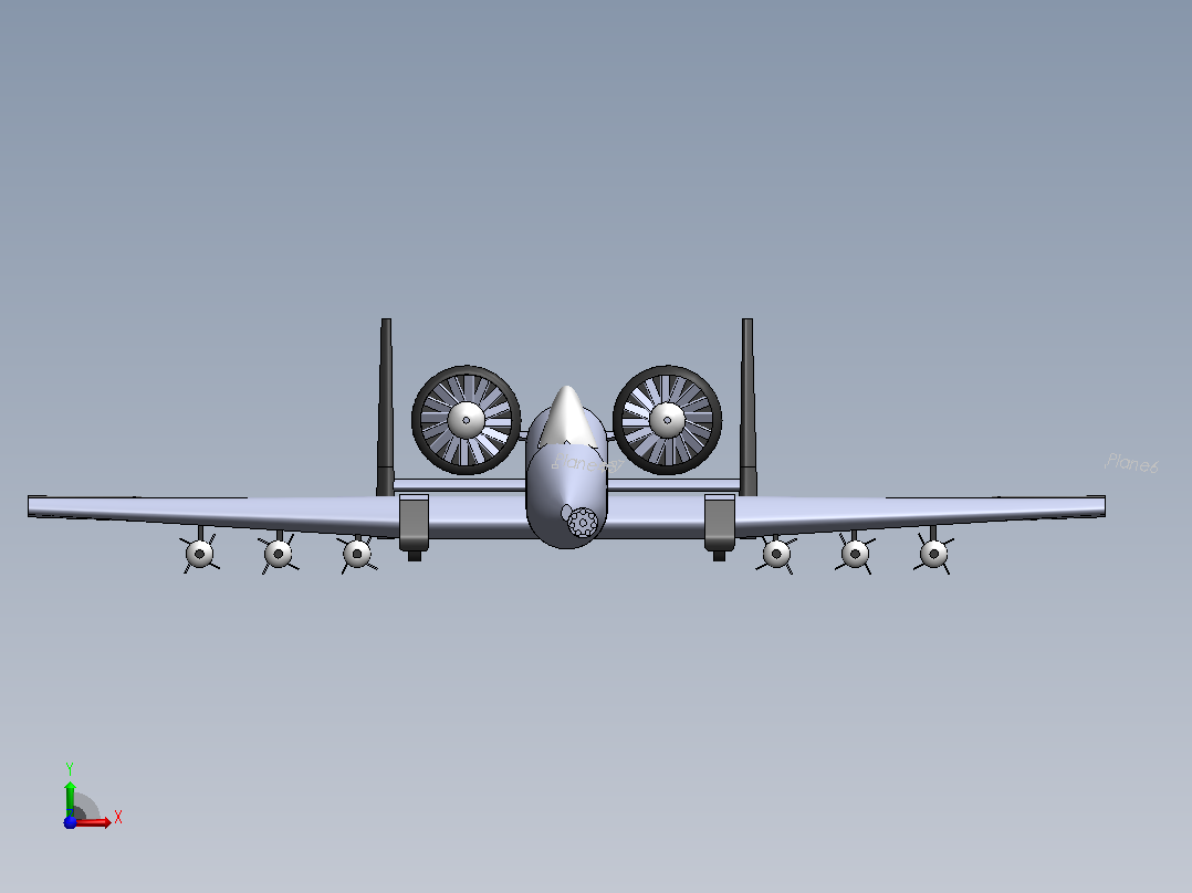 A-10“雷电”战机前视图