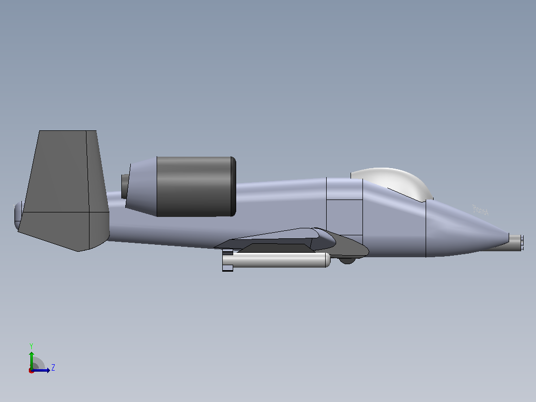 A-10“雷电”战机左视图