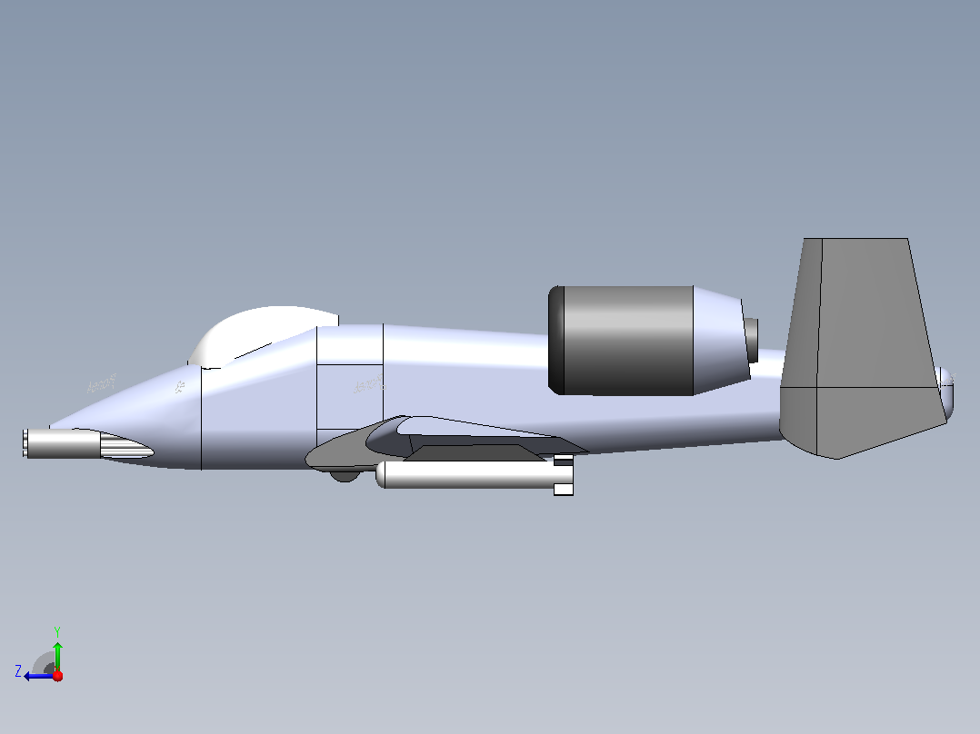 A-10“雷电”战机右视图