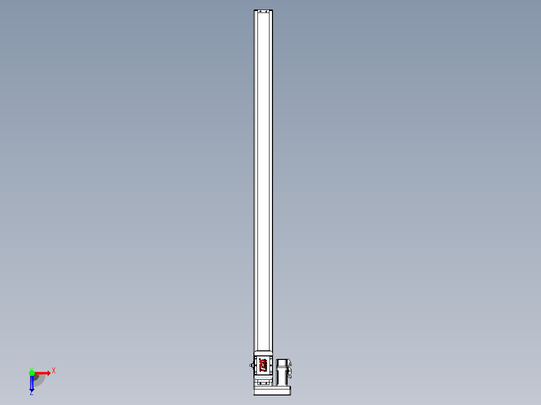 滚珠丝杠直线轴带导轨全封闭TPA-HCR-65S-1610C-L1150-MR-C-P10-N3俯视图
