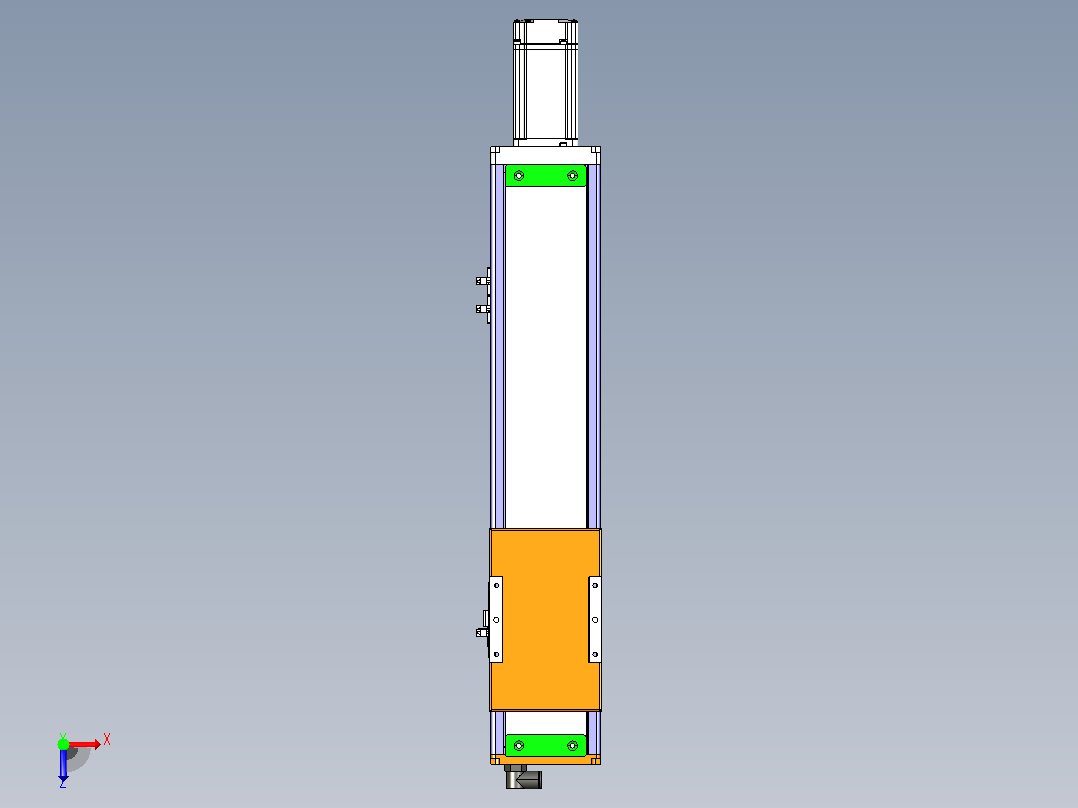 ACH12-300-BC-200W伺服电机ACH12 螺杆驱动直线滑台模组俯视图