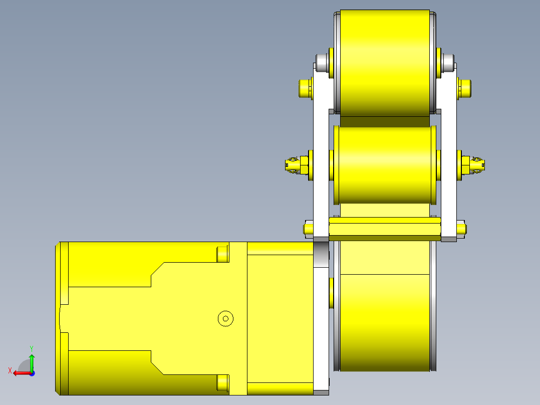 使用铝合金型材的紧凑型皮带输送机后视图