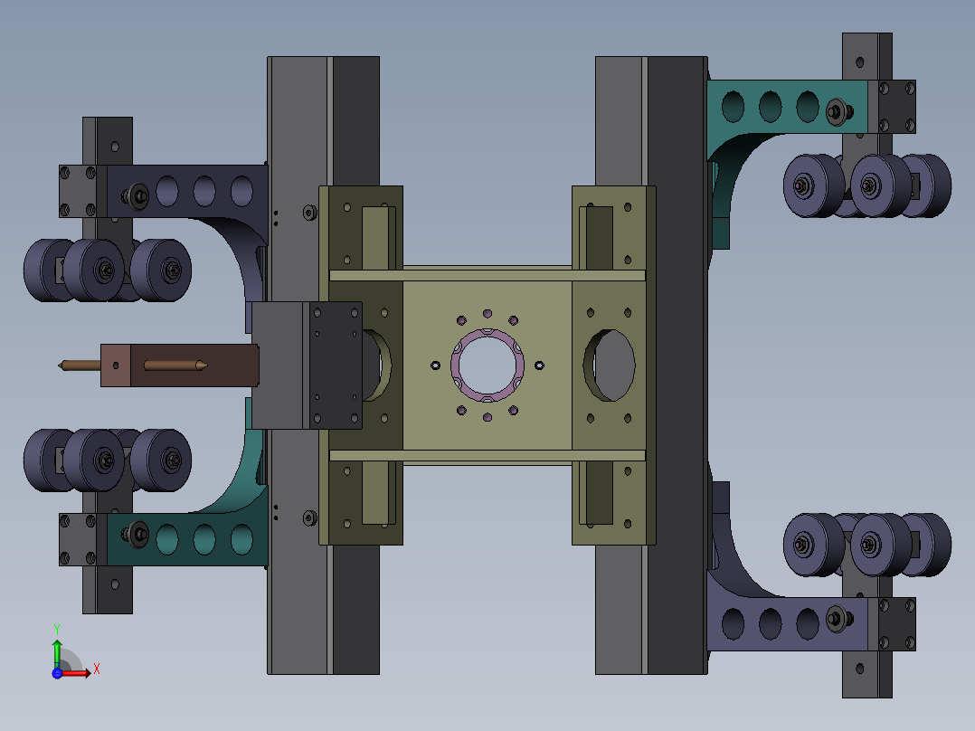 装配夹具Solidworks设计附STP格式前视图
