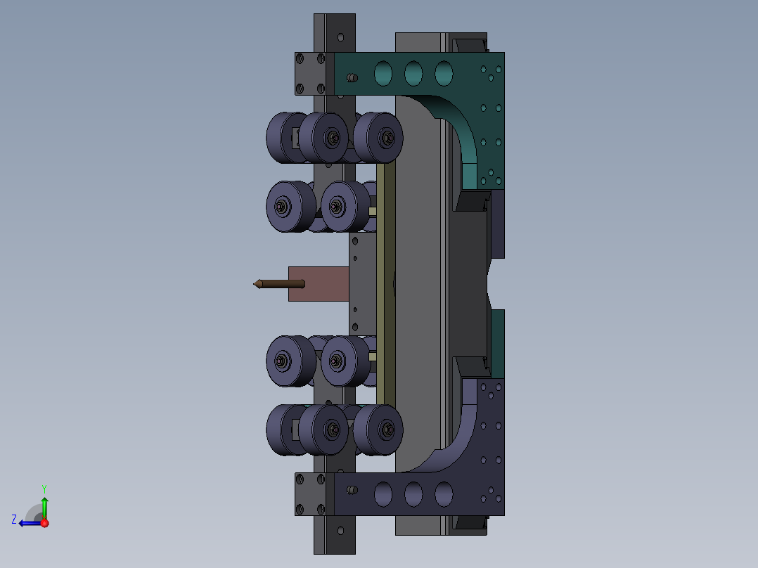 装配夹具Solidworks设计附STP格式右视图