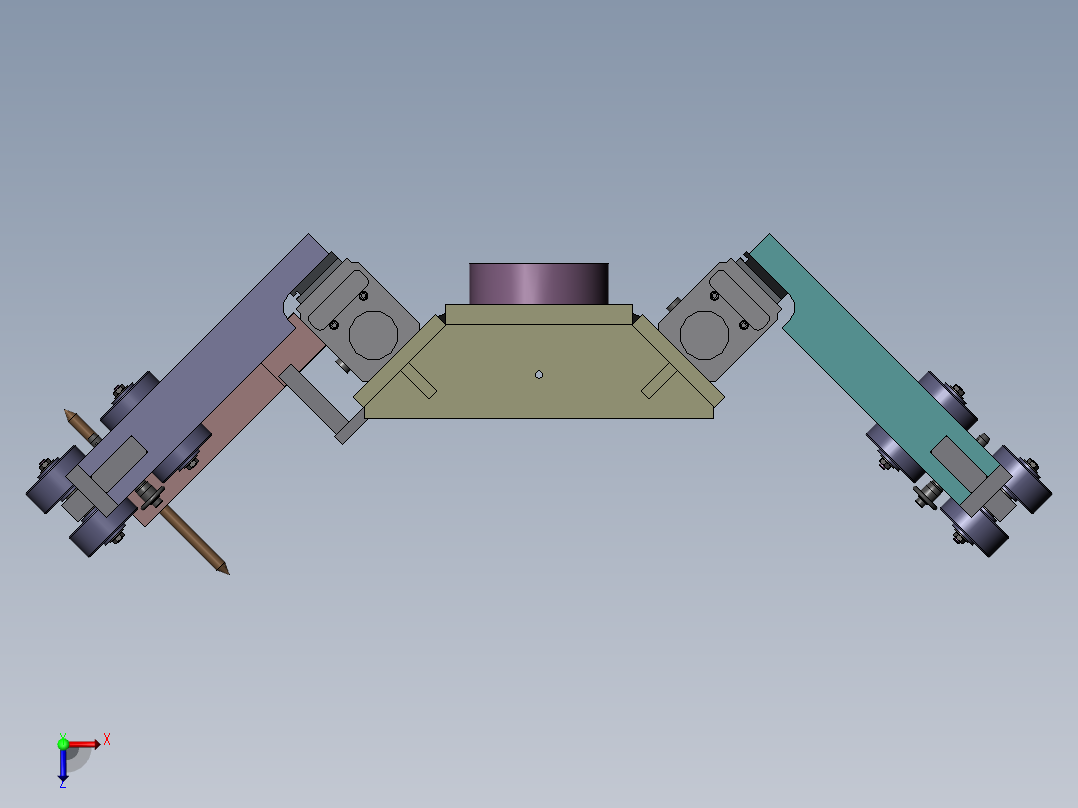 装配夹具Solidworks设计附STP格式俯视图