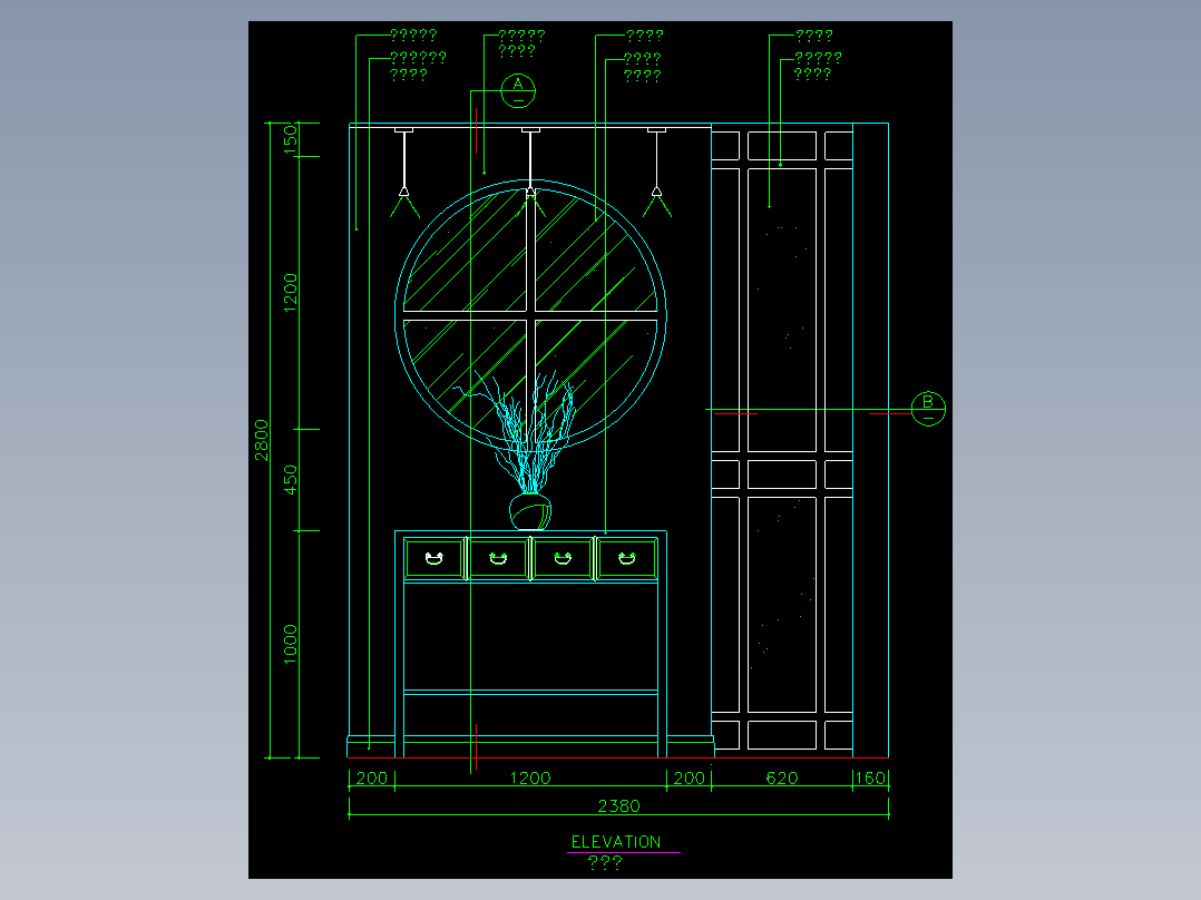 家装类CAD图块(三)-FH01009A