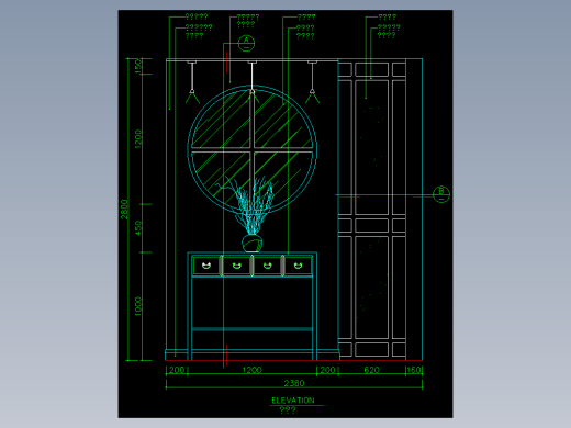 家装类CAD图块(三)-FH01009A