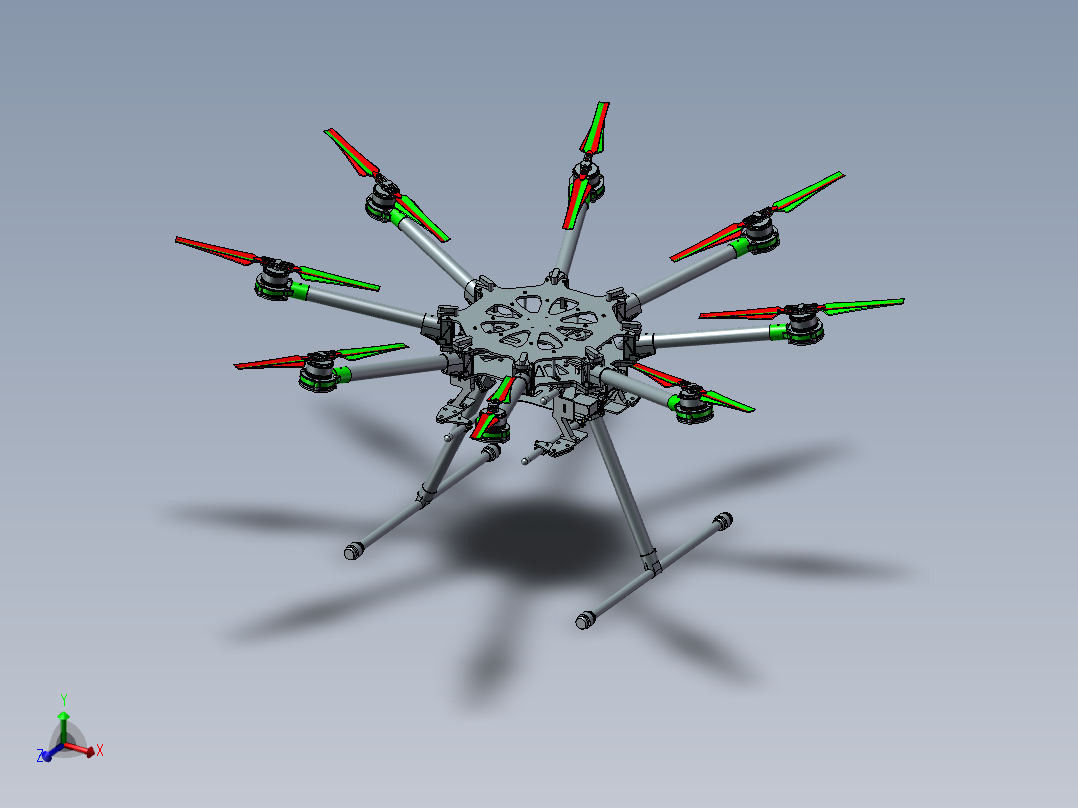 B14-大疆 DJI_S1000 无人机主视图