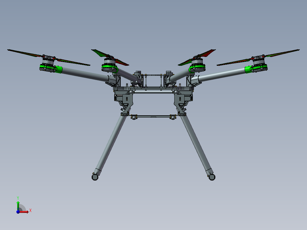 B14-大疆 DJI_S1000 无人机前视图