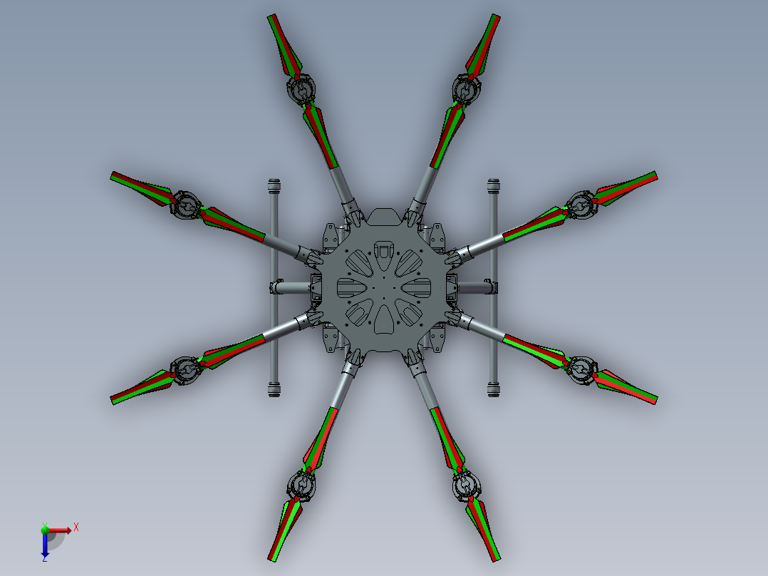 B14-大疆 DJI_S1000 无人机俯视图