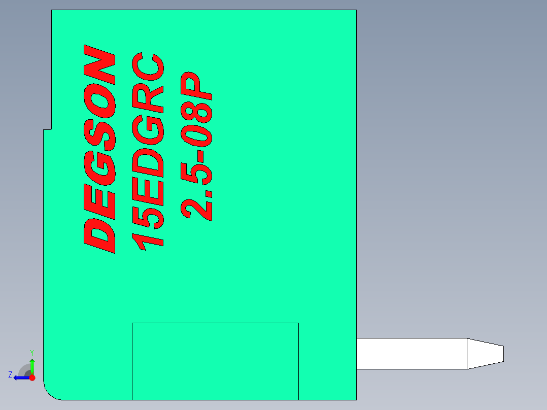 DEGSON 15EDG 系列 2.5mm 接线端子包-15EDGRC-2.5-08P-14-00AH右视图