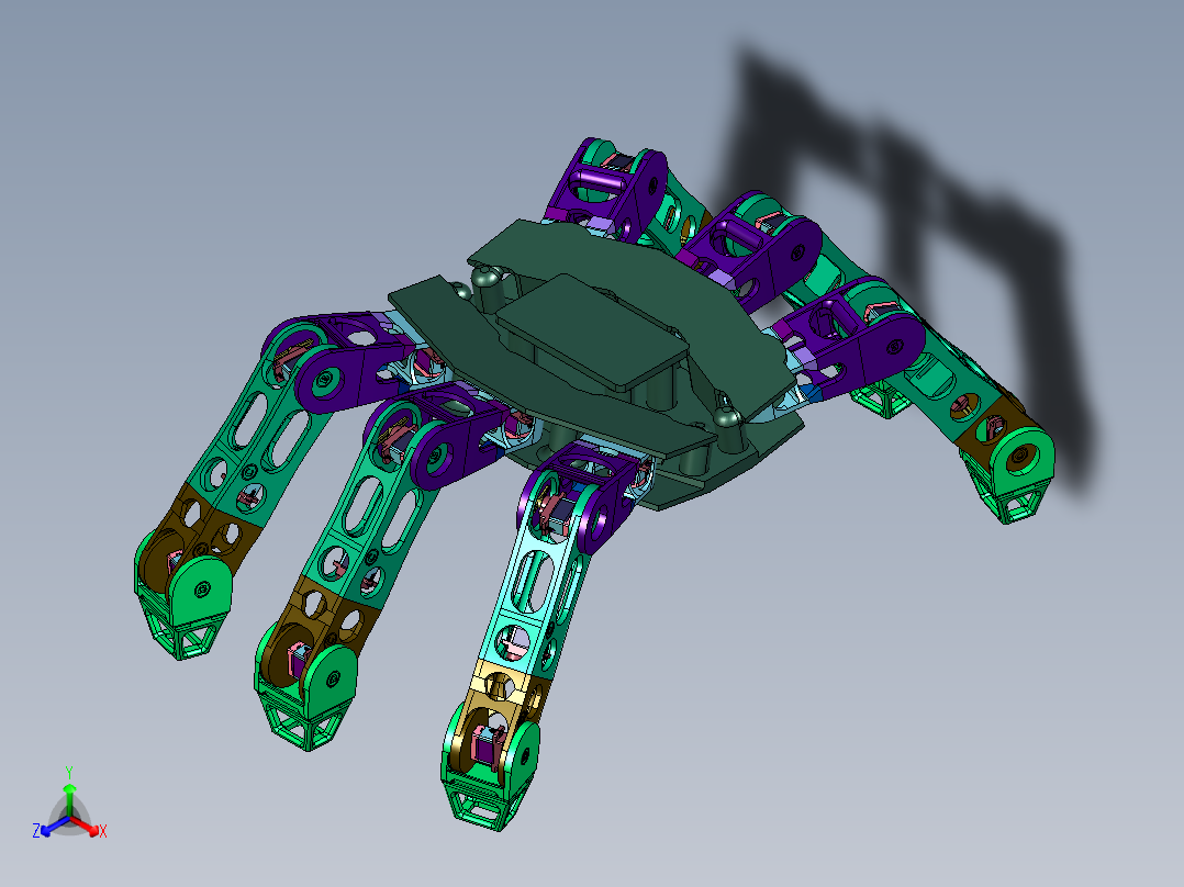 全地形作业六足爬行机甲