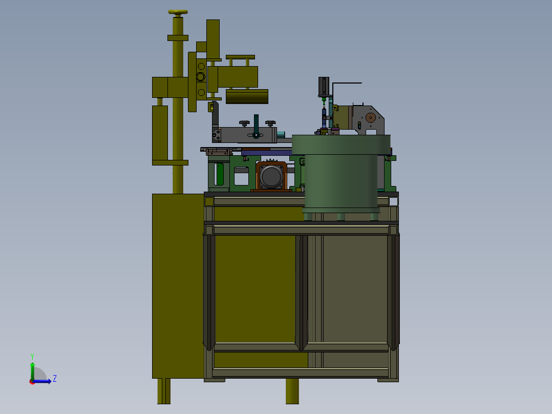 自动丝印机左视图
