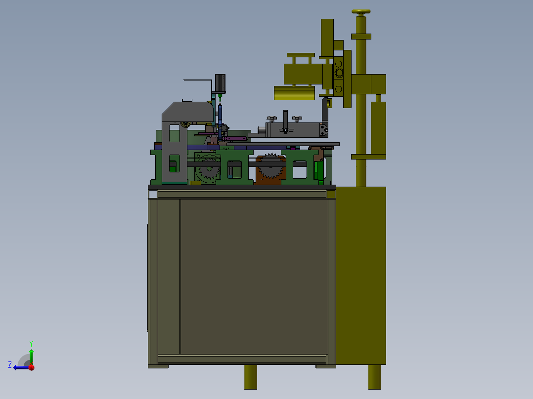 自动丝印机右视图