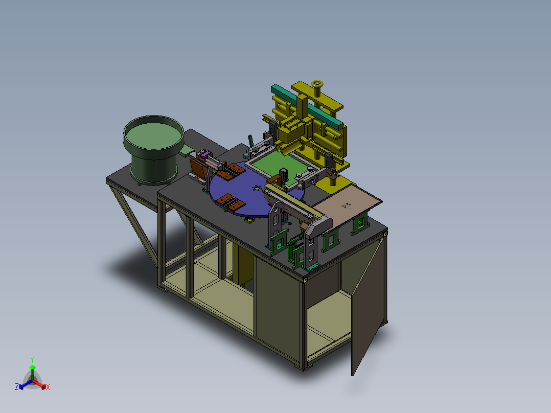 自动丝印机正等轴测图