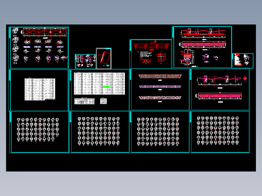 某膜结构工程结构建筑结构CAD设计施工图纸
