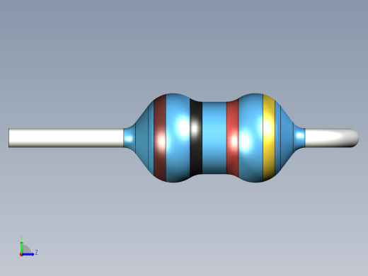 无源元件封装-RES-0.125W-V-MF左视缩略图