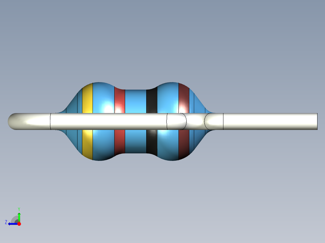 无源元件封装-RES-0.125W-V-MF右视图