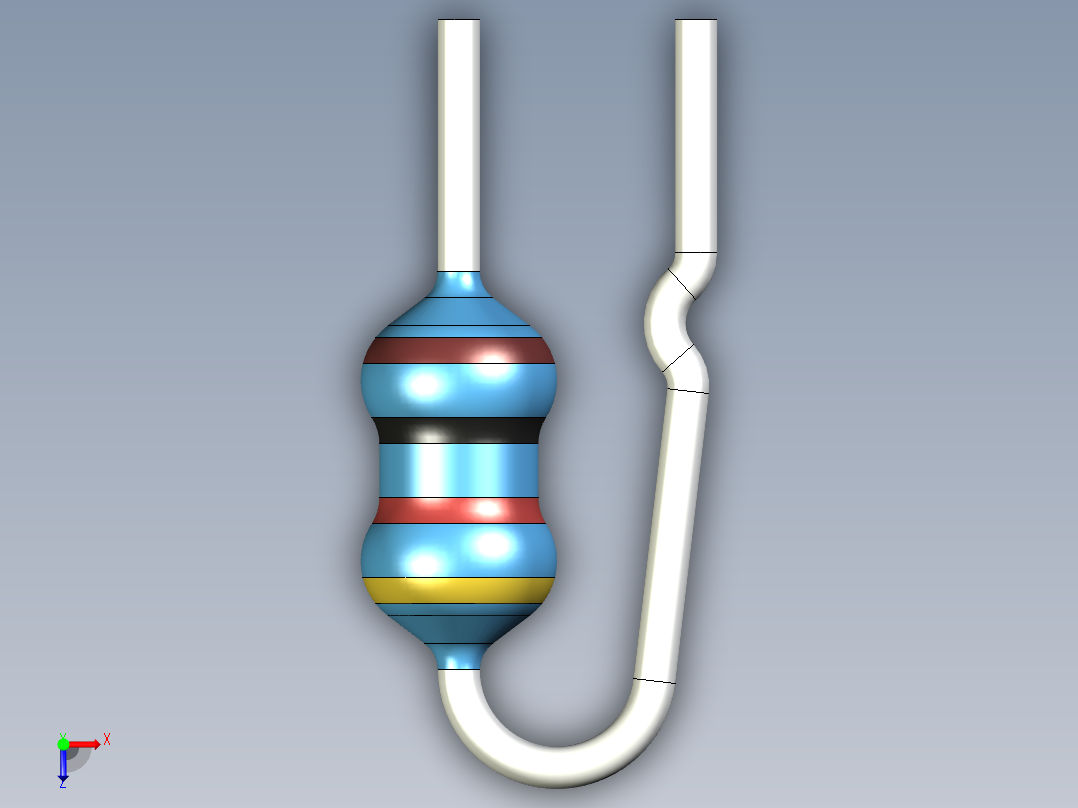 无源元件封装-RES-0.125W-V-MF俯视图
