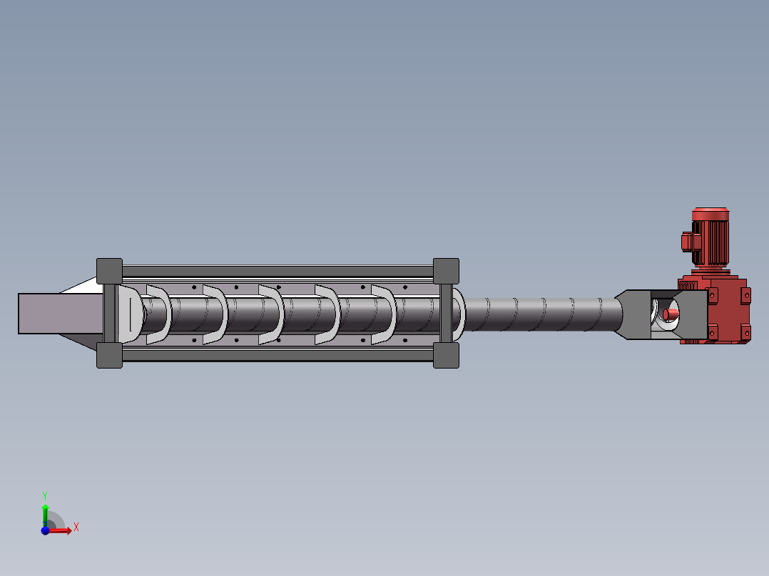 无轴螺旋提升机计前视图