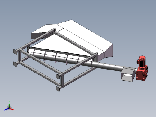 无轴螺旋提升机计正等轴测缩略图